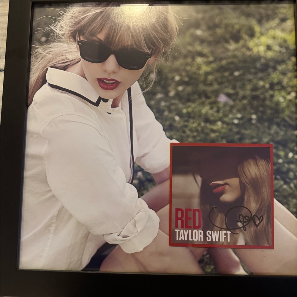 Taylor swift RED og signed and framed lithograph